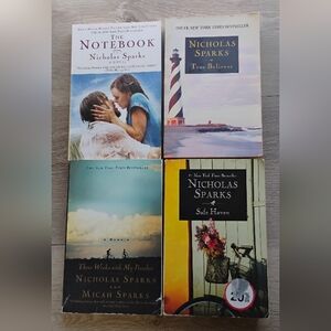Nicholas Sparks Paperback Novel Books Set Of 4
